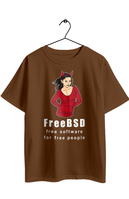 Футболка оверсайз з принтом "Freebsd Для Вільних". Bsd, freebsd, unix, адміністратор, айті, айтішник, безкоштовна, безкоштовно, бестія, білий, вільна, демон, демонесса, доступність, незалежність, операційна система, ос, програміст, програмне забезпечення, свобода, сисадмін, система, системний адміністратор, софт, текст, червоний. 2070702