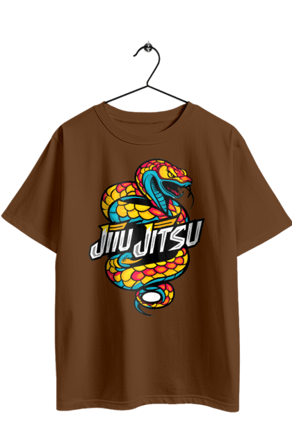 Oversized t-shirt with prints Jujutsu. Animal, japan, jiu jitsu, jujutsu, martial arts, ninja, samurai, snake, sport. 2070702