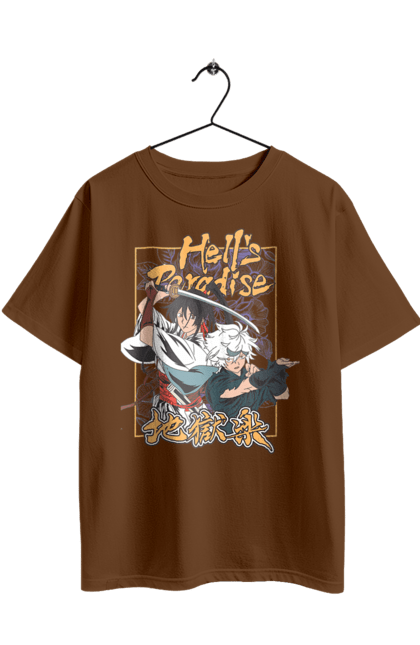 Футболка оверсайз з принтом "Пекельний рай". Anime, hell paradise, hell s paradise, manga, аніме, манга, пекельний рай. 2070702