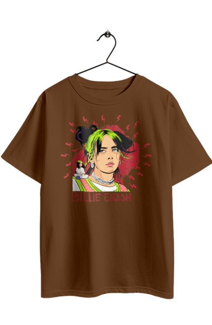 Футболка оверсайз з принтом "Біллі Айліш". Біллі айліш, логотип біллі айліш, принт біллі айліш, співачка біллі айліш. 2070702