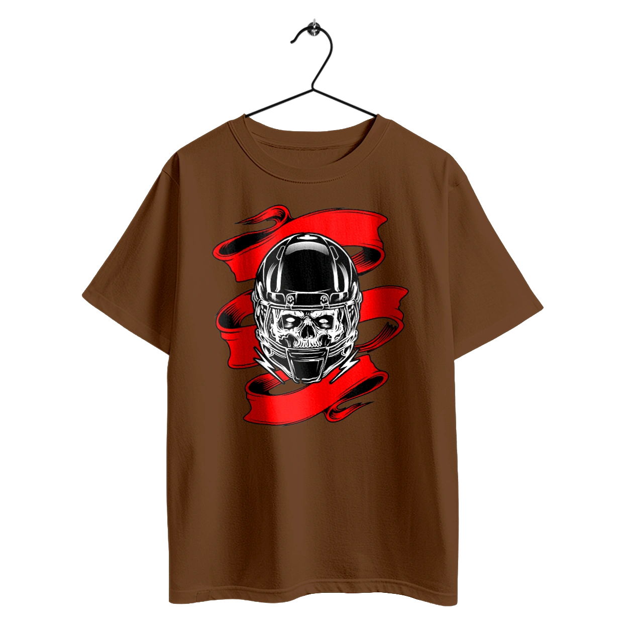 Skull in a motorcycle helmet