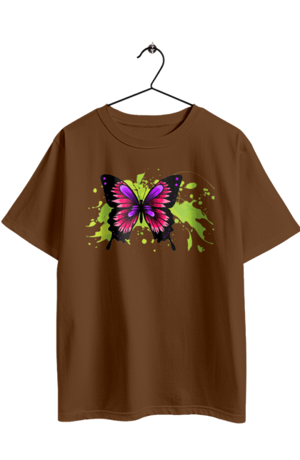 Футболка оверсайз з принтом "Рожевий Метелик". Метелик. 2070702