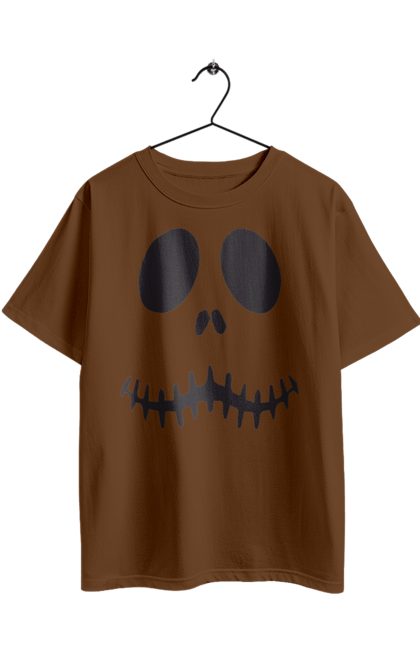 Футболка оверсайз з принтом "Гарбузове обличчя на Хелловін". 31 жовтня, halloween, гарбуз, гелловін, жовтень, капощі, ласощі, лякати, свято, хелловін. 2070702