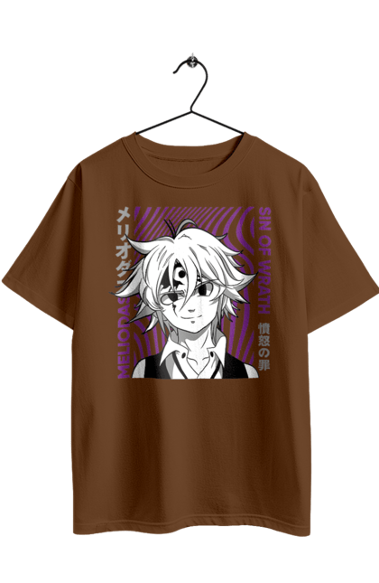 Футболка оверсайз з принтом "Сім смертних гріхів Меліодас". Seven deadly sins, аніме, гріх дракона, манга, меліодас, сім смертних гріхів. 2070702