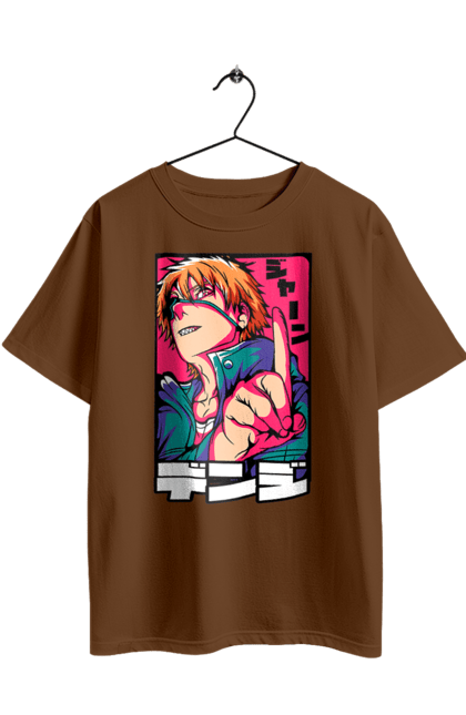 Футболка оверсайз з принтом "Людина Бензопила". Anime, chainsaw man, denji, manga, pochita, аніме, денджі, людина-бензопила, манга, почіта. 2070702