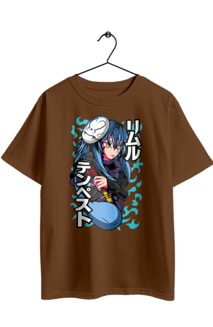 Футболка оверсайз з принтом "Коли я переродився слизом Рімуру Темпест". Reincarnated to slime, rimuru tempest, аніме, манга, новела, рімуру, рімуру темпест, слайм. 2070702