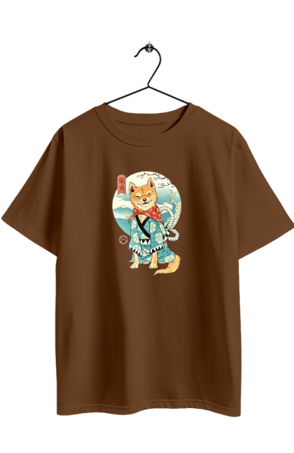 Oversized t-shirt with prints Shiba Inu. Dog, dog lover, doggie, japan, shiba, shiba inu. 2070702