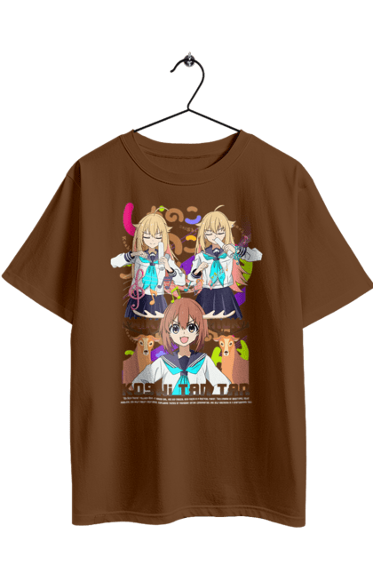 Футболка оверсайз з принтом "Моя подруга оленичка Нокотан". Nokotan, shikanoko, аніме, комедія, манга, моя подруга оленіха, моя подруга-оленичка, нокотан, олень. 2070702