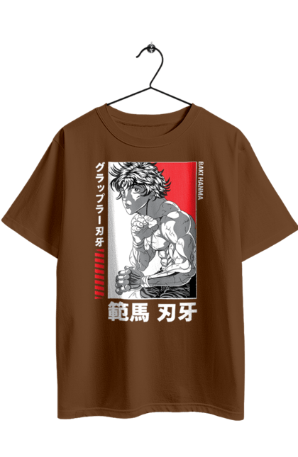 Футболка оверсайз з принтом "Боєць Баки". Anime, hanma baki, manga, аніме, боєць баки, бойові мистецтва, манга, серіал. 2070702