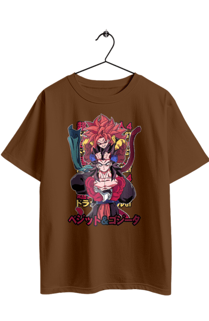 Футболка оверсайз з принтом "Перли дракона Гогета". Dragon ball, gogeta, manga, аніме, гогета, гоку, манга, перли дракона. 2070702