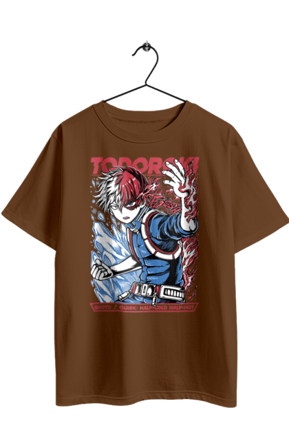 Футболка оверсайз з принтом "Моя геройська академія Шьото Тодорокі". My hero academia, shoto todoroki, todoroki, академія юей, аніме, манга, моя геройська академія, тодорокі, шьото, шьото тодорокі. 2070702