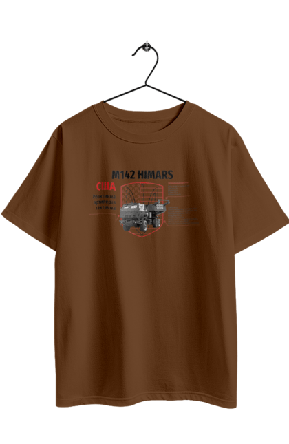 Футболка оверсайз з принтом "M142 HIMARS". Himars, m142 himars, залужний, зброя. 2070702