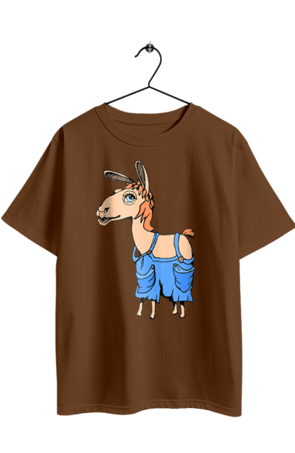 Oversized t-shirt with prints Llama Jumpsuit. Lama, overalls. 2070702