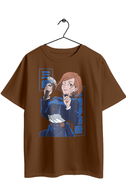 Футболка оверсайз з принтом "Магічна битва Нобара". Anime, jujutsu kaisen, manga, nobara, nobara kugisaki, аніме, магічна битва, манга, нобара, нобара кугісакі. 2070702