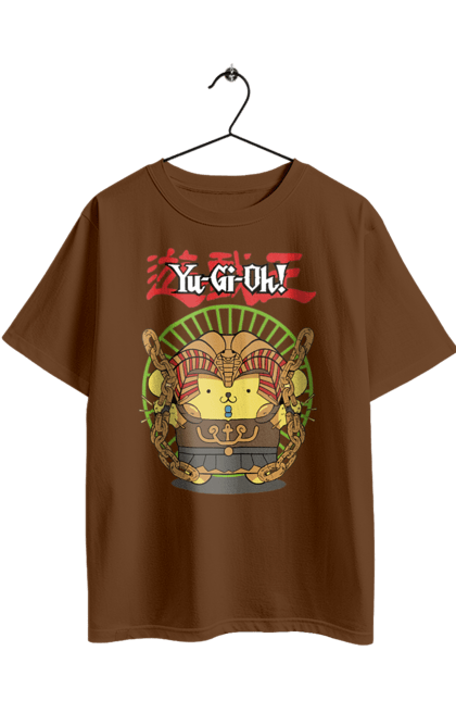 Oversized t-shirt with prints Yu Gi Oh! Pompompurin. Brand, character, hello kitty, pompompurin, yu gi oh, yugio. 2070702