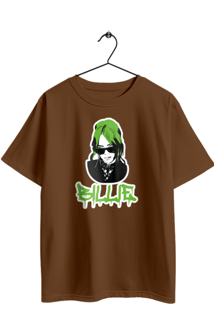 Футболка оверсайз з принтом "Billie Eilish". Активістка, біллі айліш, мизукант, права, співачка, тварини. 2070702