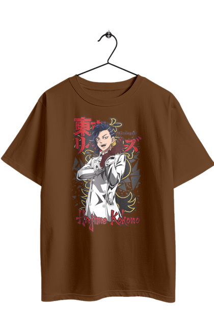 Футболка оверсайз с принтом Токийские мстители Хадзимэ Коконои. Black dragon, hajime kokonoi, tokyo revengers, аниме, манга, телевизионный сериал, токийская свастика, токийские мстители, хадзимэ коконои, черный дракон. 2070702