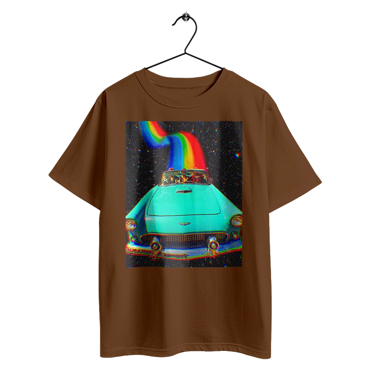 Picture, a car in space