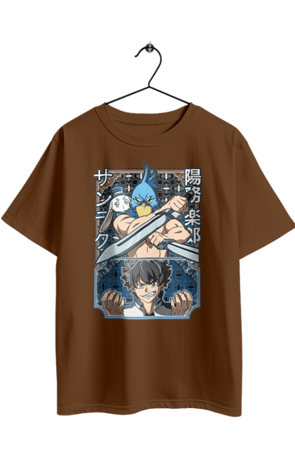 Футболка оверсайз з принтом "Рубіж Шангрі Ла". Anime, emul, manga, shangri la frontier, shangri-la frontier, аніме, емуль, кролик, манга, рубіж шангрі ла. 2070702