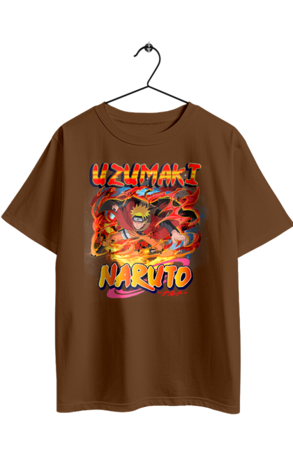 Oversized t-shirt with prints Naruto. Anime, character, manga, naruto, ninja, tv series. 2070702