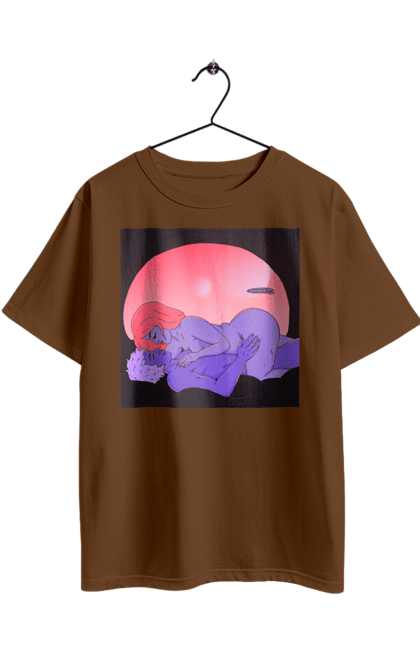 Футболка оверсайз з принтом "Інопланетяни Дівчина І Хлопець". Голі, дівчина, хлопець. 2070702