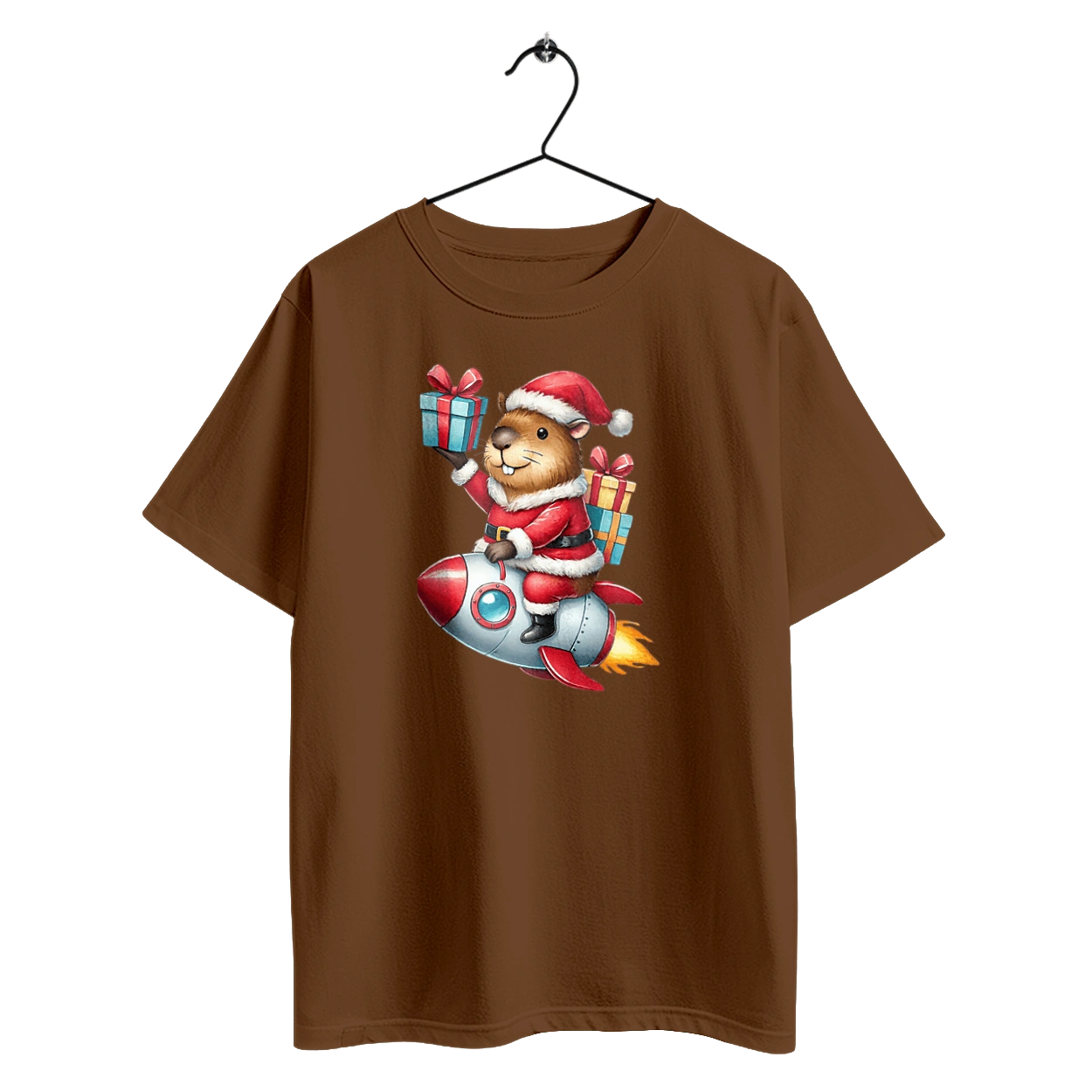 Рождественская капибара с подарком