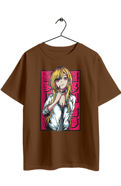 Футболка оверсайз з принтом "Ця фарфорова лялечка закохалася". Anime, manga, marin kitagawa, my dress-up darling, аніме, манга, марін, марін кітагава, фарфорова лялечка. 2070702