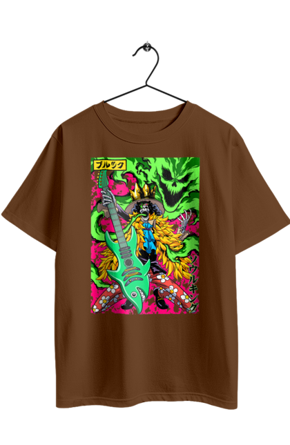 Футболка оверсайз з принтом "Ван Піс Брук". Brook, one piece, soul king, аніме, брук, ван пис, ван піс, манга, соул кінг. 2070702