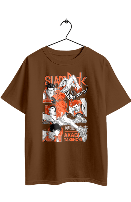 Oversized t-shirt with prints Slam Dunk Takenori Akagi. Anime, basketball, comedy, manga, school, shonen, slam dunk, sports anime, takenori akagi. 2070702