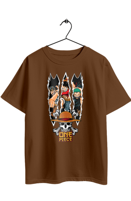 Футболка оверсайз з принтом "Ван Піс Луффі". Luffy, one piece, аніме, ван піс, великий куш, луффі, манга, монки де луффі, пірати. 2070702