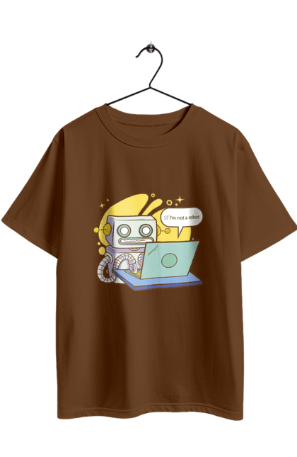 Футболка оверсайз з принтом "Я не робот Хакер зрозуміє 404 до дня програміста". 404, aws, backend, c++, cloud, css, frontend, golang, java, js, linux, python, script, web, ай ті, айті, айтішник, верстка, дата, код, компьютер, лаптоп, облако, ошибка, програміст, программа, программист, програмування, робот, хакер, язык. 2070702