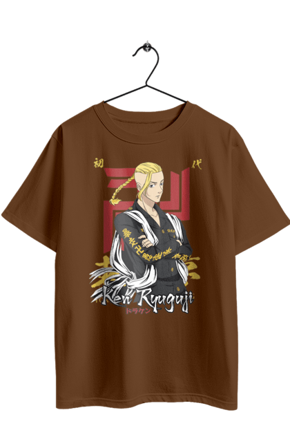 Футболка оверсайз з принтом "Токійські месники Дракен". Draken, ken ryuguji, tokyo revengers, аніме, дракен, кен рюгуджи, кенчин, манга, токійські месники. 2070702