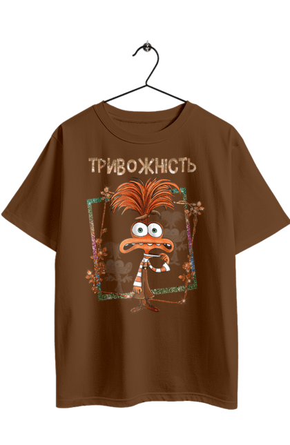 Футболка оверсайз с принтом Головоломка Тревожность. Anxiety, inside out, pixar, головоломка, мультфильм, тревожность, эмоции. 2070702