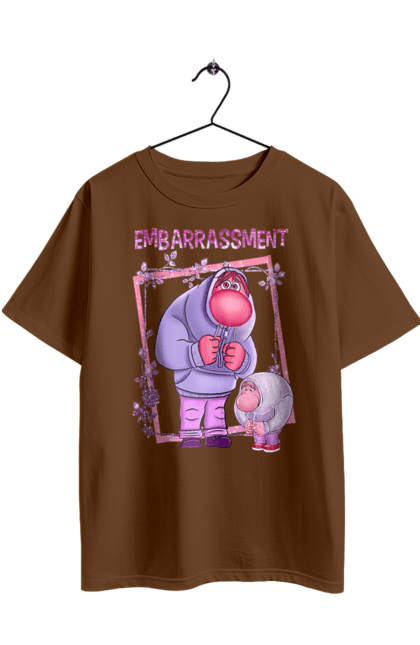 Футболка оверсайз с принтом Головоломка Стыд. Embarrassment, inside out, pixar, головоломка, мультфильм, стыд, эмоции. 2070702