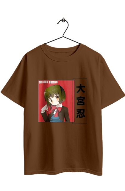Oversized t-shirt with prints Kiniro Mosaic Shinobu Omiya. Anime, gold mosaic, kiniro mosaic, kinmoza, manga, shinobu, shinobu omiya. 2070702