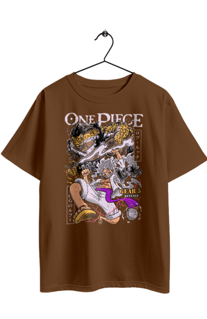 Футболка оверсайз з принтом "Ван Піс Роб Луччі и Луффі". Lucci, luffy, one piece, ван піс, великий куш, луффі, луччі, манга, пірати, роб луччі. 2070702