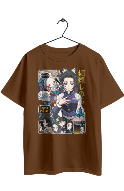 Футболка оверсайз з принтом "Винищувач Демонів Шинобу". Anime, demon slayer, kimetsu no yaiba, manga, shinobu, аніме, винищувач демонів, манга, серіал, шинобу. 2070702