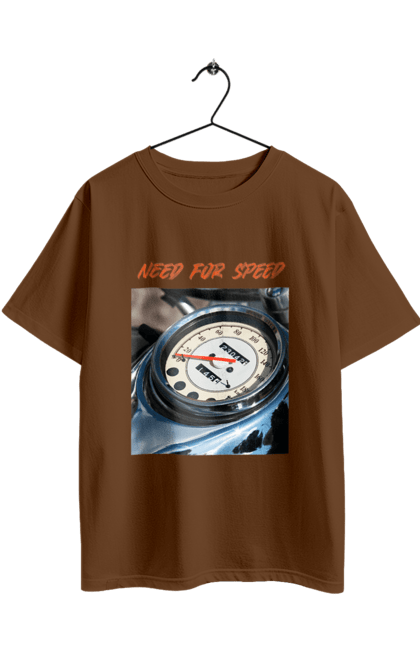 Футболка оверсайз з принтом "Мото 3". Байкер, дорогая, мотоцикл, ретро, скорость, спидометр, стиль жизни. 2070702