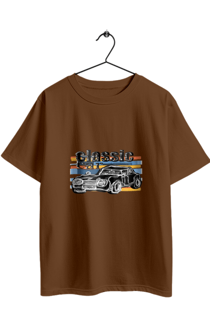 Футболка оверсайз з принтом "Принт Класичний Автомобіль". Автомобіль, класичний, ретро авто, старовинний автомобіль. 2070702