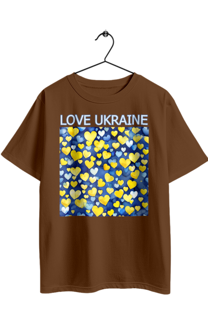 Футболка оверсайз з принтом "Люблю Україну". Люблю україну, любов, серце, символи україни, україна, українська символіка. 2070702