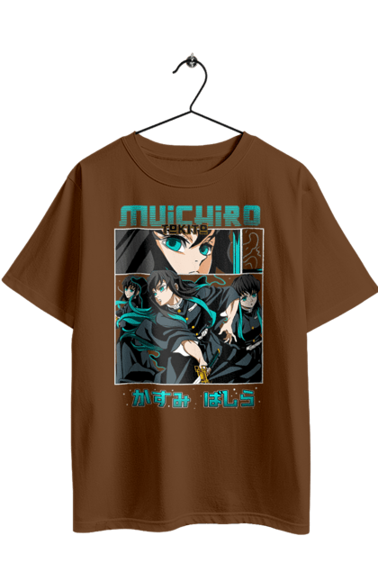 Футболка оверсайз з принтом "Винищувач Демонів Муічіро". Demon slayer, kimetsu no yaiba, muichiro, muichiro tokito, аніме, винищувач демонів, манга, муічіро, муічіро токіто, серіал. 2070702