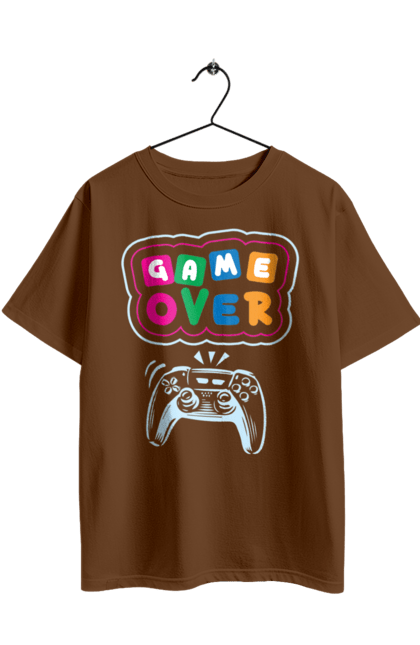 Oversized t-shirt with prints Game over. End, game, game is over, game over, life, sadness. 2070702