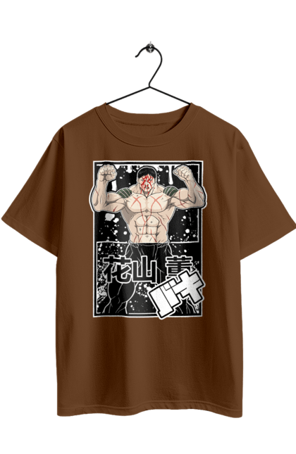 Футболка оверсайз з принтом "Боєць Бакі Ханаяма Каору". Anime, baki, baki the grappler, kaoru hanayama, manga, аніме, боєць баки, манга, ханаяма, ханаяма каору. 2070702