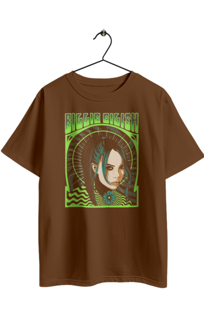 Футболка оверсайз з принтом "Біллі Айліш". Billie eilish, виконавець, електропоп, інді поп, музика, піп, співачка. 2070702