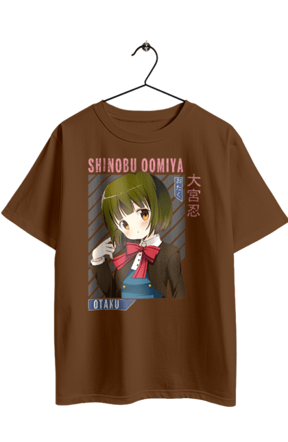 Oversized t-shirt with prints Kiniro Mosaic Shinobu Omiya. Anime, gold mosaic, kiniro mosaic, kinmoza, manga, shinobu, shinobu omiya. 2070702