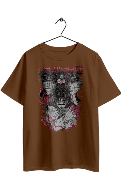 Футболка оверсайз з принтом "Магічна битва Чосо". Anime, choso, manga, аніме, манга, містика, темне фентезі, чосо. 2070702