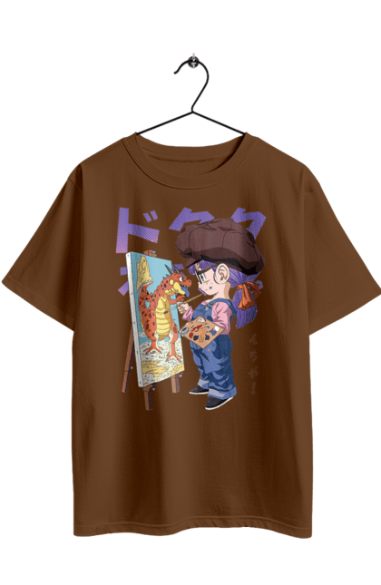 Oversized t-shirt with prints Dr. Slump Arale. Android, anime, arale, arale norimaki, doctor slump, dr. slump, girl, manga, schoolgirl. 2070702