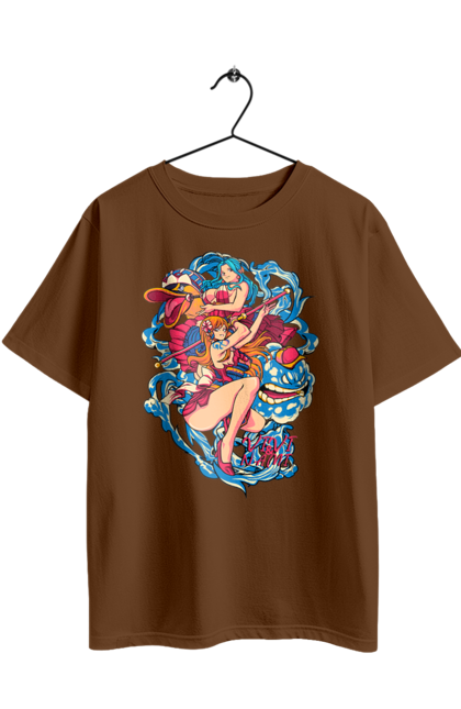 Футболка оверсайз з принтом "Ван Піс Намі". Cat burglar, nami, one piece, аніме, ван пис, ван піс, кішка-злодійка, манга, намі. 2070702