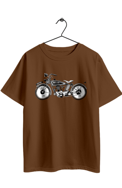 Oversized t-shirt with prints Motorcycle Retro. Moto, motorcycle, retro. 2070702