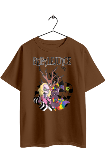 Oversized t-shirt with prints Beetlejuice. Beetlejuice, comedy, ghost, horror, movie, tim burton, warner bros. 2070702